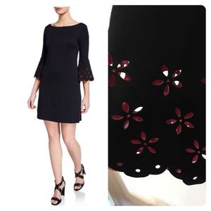 NWT! Bailey 44 Daisy Laser-Cut Bell-Sleeve Dress
